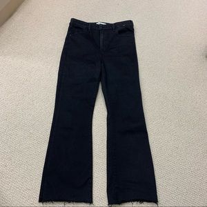 Abercrombie high rise ankle flare black jeans